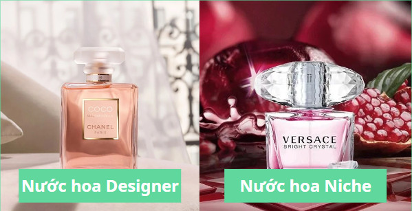 So sánh nước hoa Designer và Niche